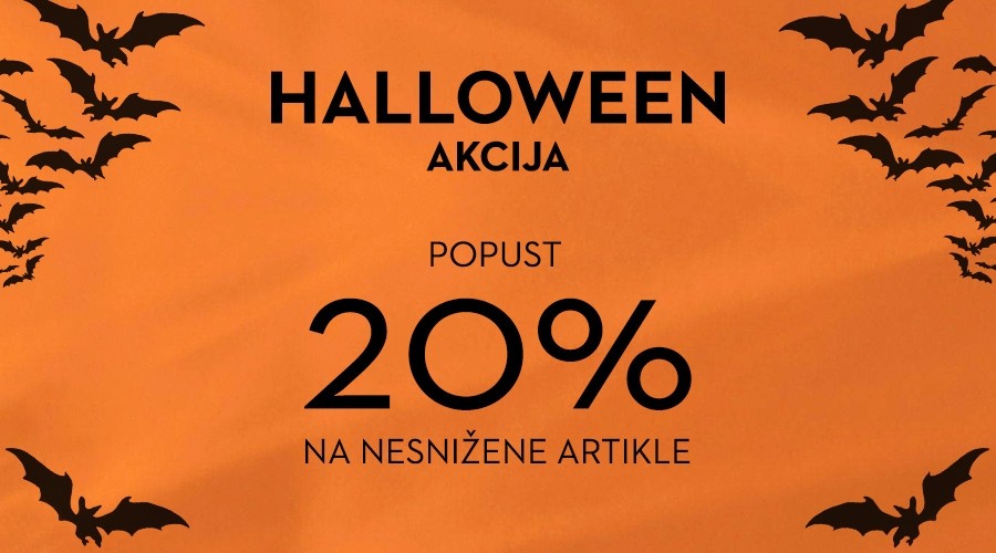Halloween akcija - 20% na nesnižene artikle