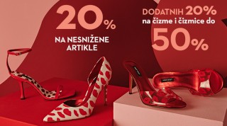 Valentine's sale - DODATNIH 20% na čizme i čizmice do 50% i na nesnižene artikle